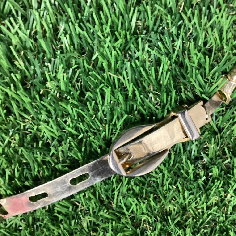 Vintage Gold Thing Belt w/ Hook Buckle S 27